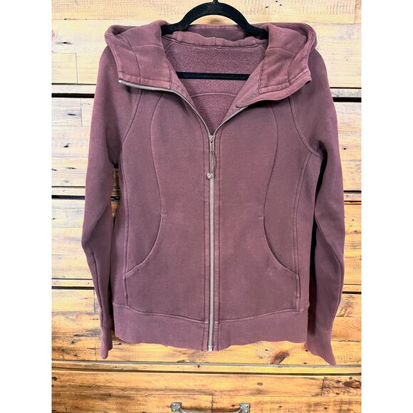 Lululemon Jackets & Blazers - Lululemon Scuba Hoodie III Heathered Bordeaux Drama Women's Sz 8